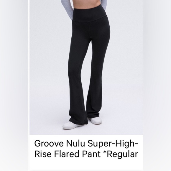 Lululemon Black Groove Nulu Super-High-Rise Flared Pant size 10 - Picture 1 of 5